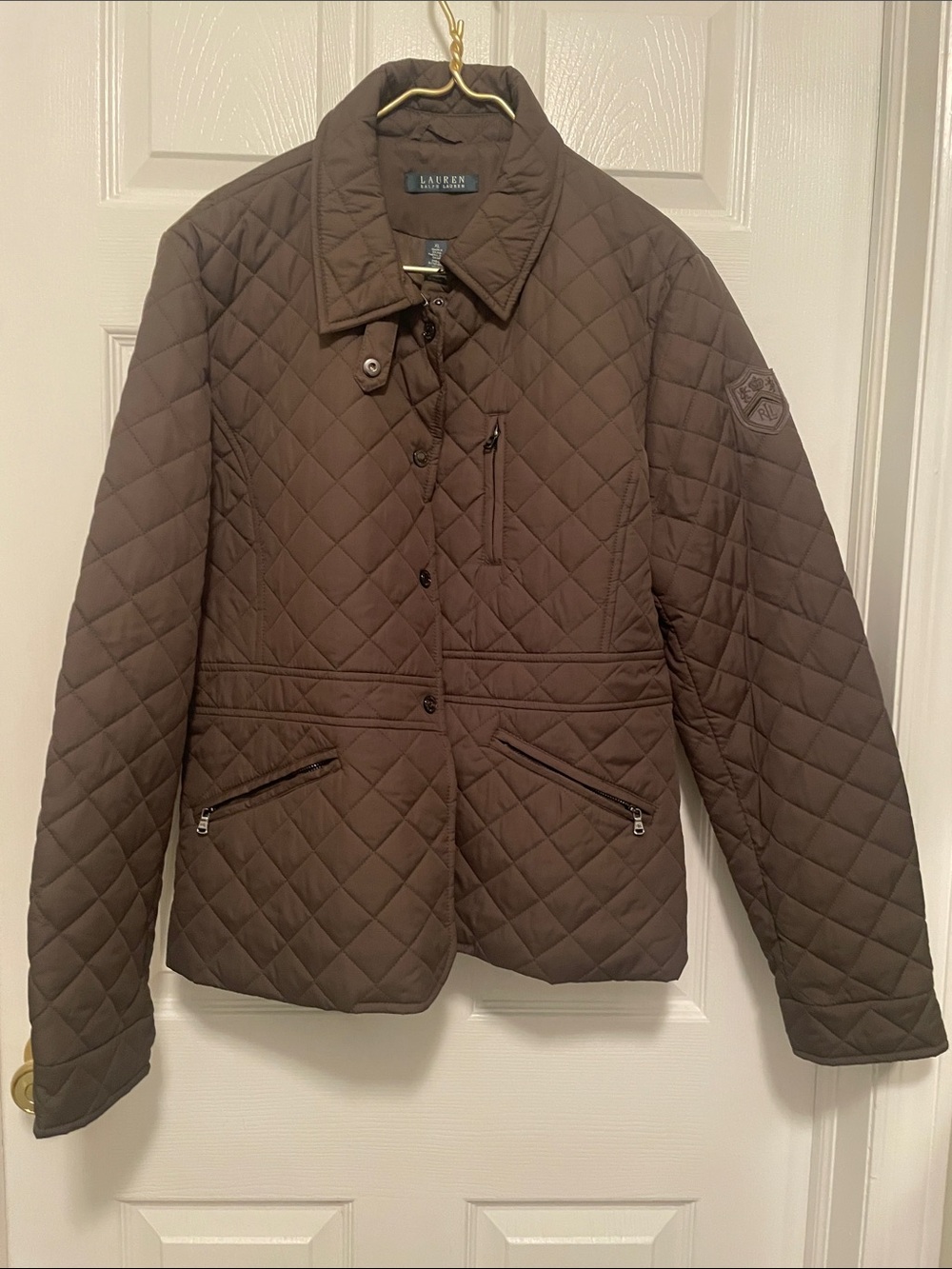 Lauren Ralph Lauren Olive Green  Quilted Jacket